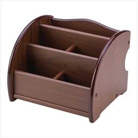 Tv Dvd Stereo Remote Control Organizer Mdf Wood Caddy