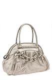 Juicy Couture 'Link Tycoon' Bowler Leather Handbag - Silver Color