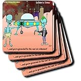 Review 3dRose LLC  / Alien Teenage Troubles - Set Of 8 Ceramic Tile Coasters