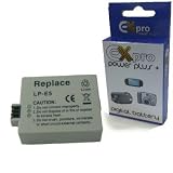 Ex-Pro Canon LP-E5, LP E5, LPE5 High Power Plus+ 2 Year Warranty Replacement Lithium Li-on Digital Camera Battery for Canon :- CANON EOS 450D, EOS 500D, EOS 1000D, EOS Kiss X2, EOS Rebel T1i, EOS Rebel Xs, EOS Rebel Xsi