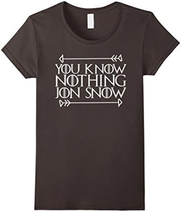 Women's You Know Nothing Jon Snow Shirt Small Asphalt