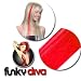 Hairaisers Funky Diva - Colour Flash 16 inch Highlight Hair Extensions - Bright Red