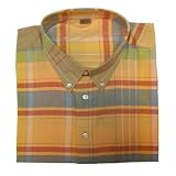 Cotton Traders Big & Tall Bold Plaid Sport Shirt - MELON