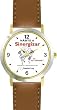 Habit 6 - Synergize (Spanish Text) - DELUXE TWO-TONE WATCH from THE 7 HABITS - WATCH COLLECTION BY WATCHBUDDY&reg; - Arabic Numbers - Brown Leather Strap-Size-Large ( Men's Size or Jumbo Women's Size )