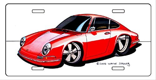 Custom Car Art License Plate 1972 911 Porsche