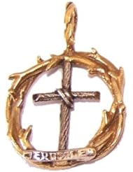 Sterling SIlver with 24 Karat Gold Crown of Thorns with a Cross - Solid Sterling Silver with 24 Karat Gold - Fedorov`s original masterpiece