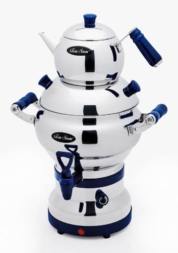 Teasam Electric Samovar Teapot 4.5 Liters Cobalt Porcelain Handle