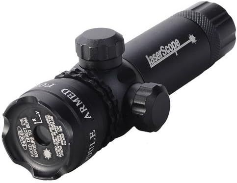 Ricco shop YH102 Aluminum Alloy 5mW 532nm Red Laser Scope 21mm Rail Gun Aiming Sight - Black