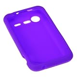 Soft Rubber Silicone Skin Protector Cover Case - Purple for Verizon HTC Dro ....