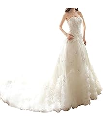 Strapless Satin Lace-Up  Natural   Waistline Wedding Dress  With Ruffles