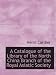 Books : A Catalogue of the Library of the North China Branch of the Royal Asiatic Society