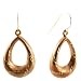 Chocolate Gold Swirl Diamond-Cut Drop Earrings