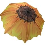 Sunflower Bloom Folding Umbrella with Carry Sleeve