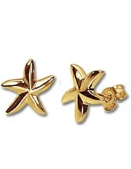 Gold Filled .925 Sterling Silver Starfish Designer Stud Earrings