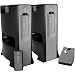 Audio Unlimited SPK-24GX-DUO 2.4 GHz Wireless Indoor/Outdoor Stereo Speaker System with Remote and Dual Power Transmitter (2 Pack, Black)