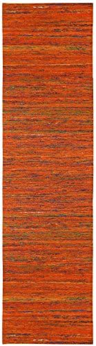 Sari Silk Recycled Runner, 2.5-Feet by 12-Feet, Orange