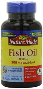 Nature Made Fish Oil,1000 mg, 300 mg OMEGA-3, 90-Count
