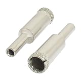 uxcell　穴鋸　ガラスホールソー　ドリルビット　ダイヤモンドチップソー　ガラス穴あけ　直径12mm　2個