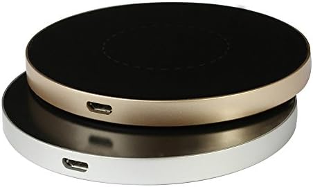 Qi Portable Mini Wireless Charger, Ultra-slim Charging Pad for Samsung Galaxy S6/ Lumia 920/Lumia 820/ LG Nexus 4/ and other Wireless Charging Enabled Smart Cell Phones, Wireless Charging Receiver not Included, FCC/CE Approved (Silver)