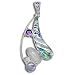 Sterling Silver Paua Shell, Rainbow Moonstone, Kyanite And Amethyst Pendant By Sajen