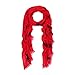 TrendsBlue Premium Stallion Horses Animal Print Scarf, Frayed End Red w/Stars, Red