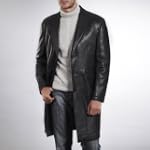 SAVE $300 - BGSD Men's New Zealand Lambskin Leather Long Coat $299.99