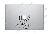 Sign Language I Love You Decal Sticker for Computer Wall Car Mac Macbook and More