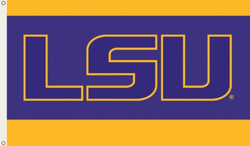 Bsi Products Collegiate Lsu Letters 3' X 5' Flag