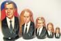 Russian new President: Medvedev, Putin, Yeltsin, Gorbachev, Brezhnev 5pc/6-7in Nesting Doll #m.medvedev.7