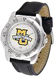 Marquette Golden Eagles Suntime Mens Sports Watch w/ Leather Band - NCAA College Athletics