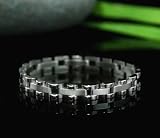 BIKER CHAIN LINK SOLID STAINLESS STEEL BRACELET .34