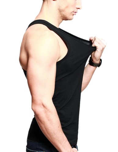 Match K|G Mens Basic Tank Top/A-Shirts Series Y-Back Stringer/Slim Stretch Fit#ST606