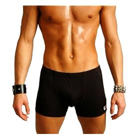 MENS NEW BOXER SQUARE CUT SWIMSUIT PLATINUM SPORT