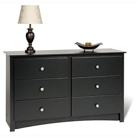 Prepac 6-Drawer Dresser - Black - Condo Size Price Includes Shipping!
