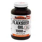Sundown Flaxseed Oil, 1000 mg, 200 Softgels (Pack of 2)