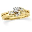 14K Yellow Gold Diamond Wedding Set - 0.25 Ct.