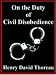 On the Duty of Civil Disobedience (Penny Books)
