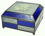 Kansas Jayhawks Stained Glass Jewelry Box