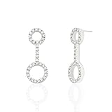 .35 CARAT GENUINE DIAMOND CIRCLE 14K EARRINGS