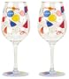 C.R. Gibson Lolita Love My Party Celebrate 16-Ounce Acrylic Wine Glasses, Set of 2