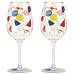C.R. Gibson Lolita Love My Party Celebrate 16-Ounce Acrylic Wine Glasses, Set of 2