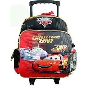 Disney Cars Mcqueen Rolling Backpack - Mcqueen Mator Kid size Luggage