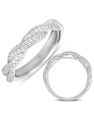 14K White Gold 0.4cttw Round Diamond Ring Band