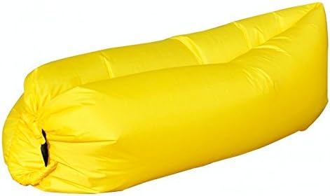 Yellow Original Chill Sack - Air Sofa - Inflatable Portable Design - Ultimate Outdoor Lounger - All Natural Inflation - Beach Chair - Camping Bed - Festival Hangout