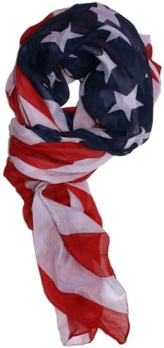 DandY Women's American Flag Patriotic Theme Scarve