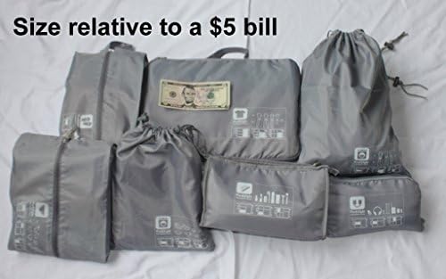 CherryTravel Luggage / Suitcase Packing Organizers 7-piece Gray