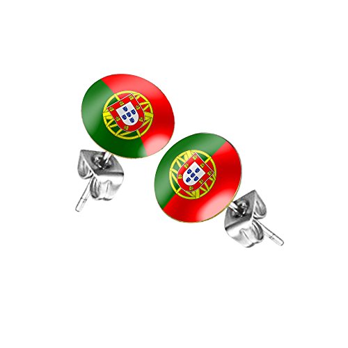Taffstyle® Ohrstecker Ohrringe Stecker Fußball Fanartikel WM & EM Portugal