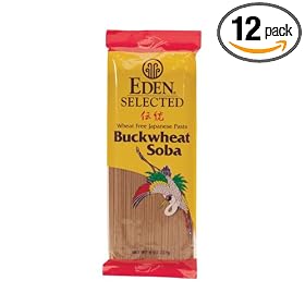 Eden Japanese Soba, 100% Buckwheat, 8-Ounce Bags (Pack of 12)