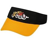 MiLB Minor League ADULT VISOR BOWLING GREEN HOT RODS Black/Gold Adjustable Velcro TWILL