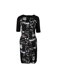 General Print Raglan Sleeves Knee Length Party Dress 